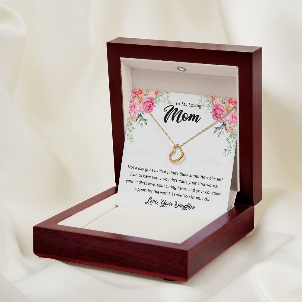 To My Mom Necklace, Gift For Mom, Mother's Day Gift from Daughter, Mom Jewelry Gift for Mothers Day, Birthday Gift for Mother, Moms Gift from Daughter Son, Necklace for Mom Mother 9 925 Heart Necklace
