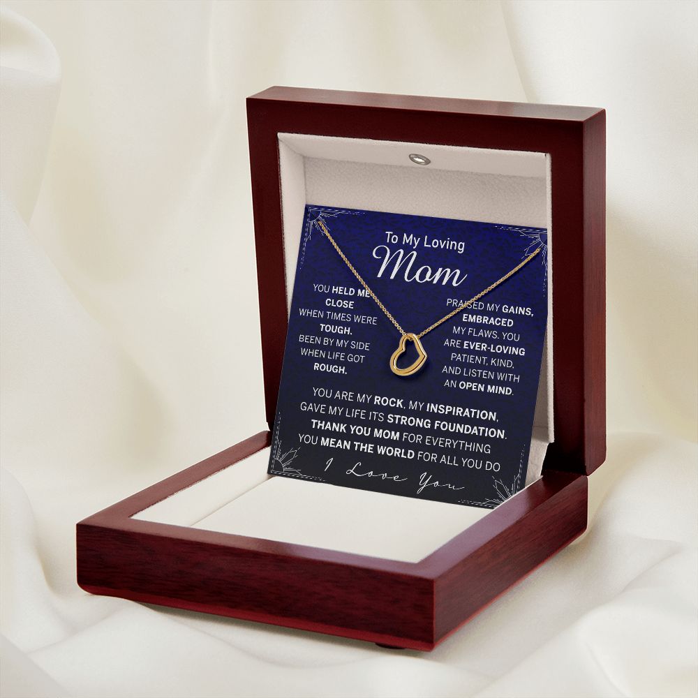 To My Mom Necklace, Gift For Mom, Mother's Day Gift from Daughter, Mom Jewelry Gift for Mothers Day, Birthday Gift for Mother, Moms Gift from Daughter Son, Necklace for Mom Mother 925 Heart Necklace