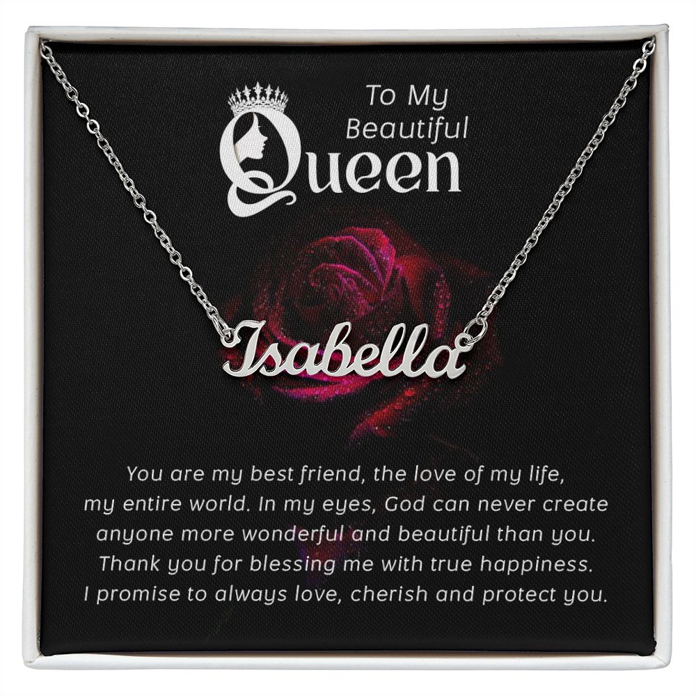 To my beautiful queen-You are my best friend Personalized Name Necklace
