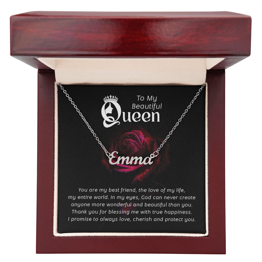 To my beautiful queen-You are my best friend Personalized Name Necklace