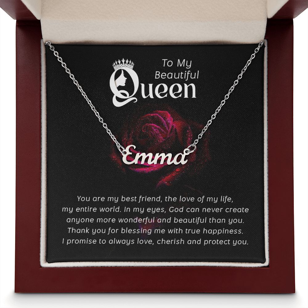To my beautiful queen-You are my best friend Personalized Name Necklace