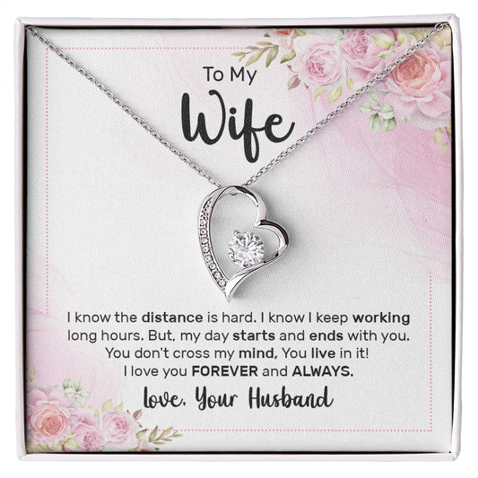 Birthday Gifts For Wife, Necklace Gifts For Wife From Husband, To My Wife Jewelry For Women , To My Wife Necklace  from Husband Wedding Anniversary Present For Wife, Beautiful Wife Jewelry Christmas29 Forever Love Necklace