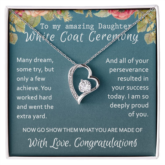 White Coat Ceremony Gift Necklace Medical School Graduation Student Ceremony New Doctor Graduation Gift For Doctor Residency Gifts Necklace For Girl, Pendant For for Her Daughter Sister Forever Love Necklace