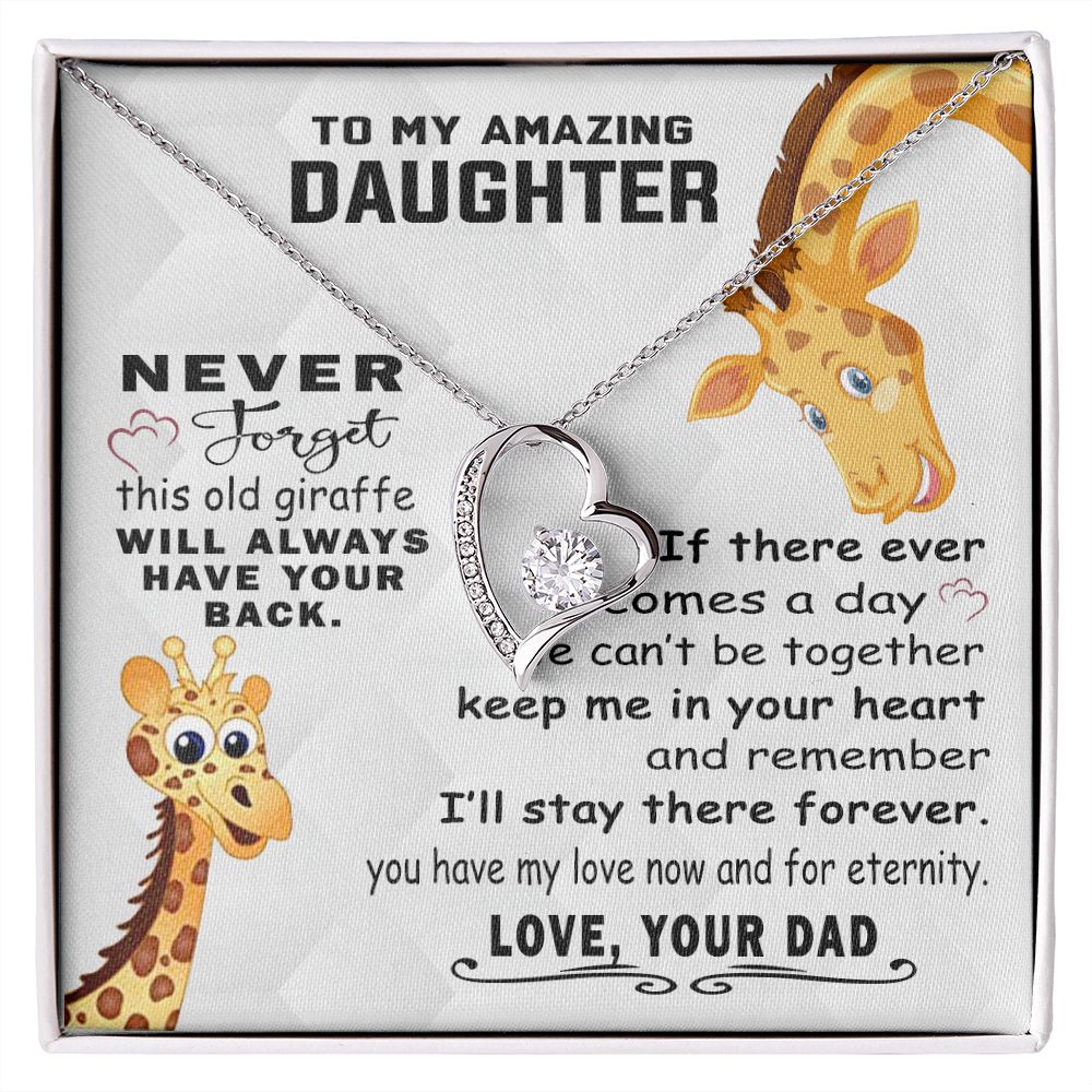 Jewelry Pendant Present for Daughter, To My Daughter Gift Necklace from Mom, Mother Daughter Gift Ideas, Birthday Christmas Gift Graduation Gifts for Daughters, Mother and Daughter Necklace 18 Forever Love Necklace