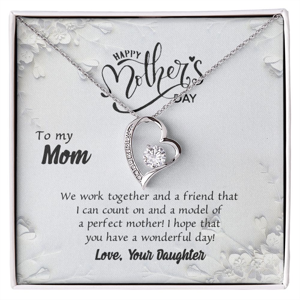 Mom Necklace Gifts for Mom from Daughter to Mom Gifts for Mothers Day from Daughter, To My Mom Necklace from Daughter to Mom Birthday Gifts Necklace with Message Card and Gift Box6 Forever Love Necklace