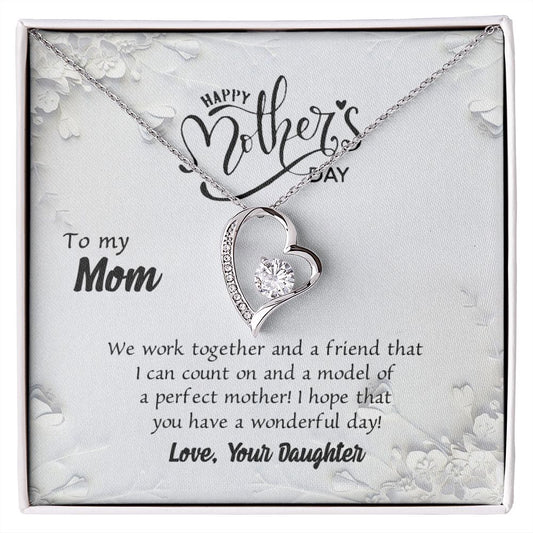 Mom Necklace Gifts for Mom from Daughter to Mom Gifts for Mothers Day from Daughter, To My Mom Necklace from Daughter to Mom Birthday Gifts Necklace with Message Card and Gift Box6 Forever Love Necklace