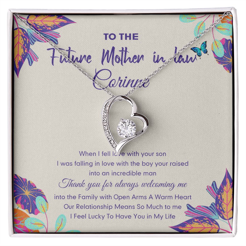 Mother in Law Necklace, Jewelry for Women, Future Mother in Law Gifts from Daughter in Law, Mother of Bride Gifts For Mother in Law, Birthday Gifts For Mother In Law From Daughter In Law16 Forever Love Necklace