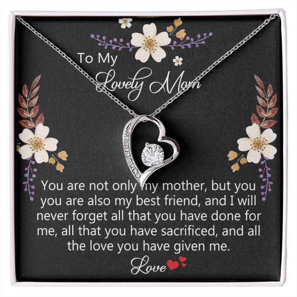 To My Mom Necklace, Gift For Mom, Mother's Day Gift from Daughter, Mom Jewelry Gift for Mothers Day, Birthday Gift for Mother, Moms Gift from Daughter Son, Necklace for Mom Mother15 Forever Love Necklace