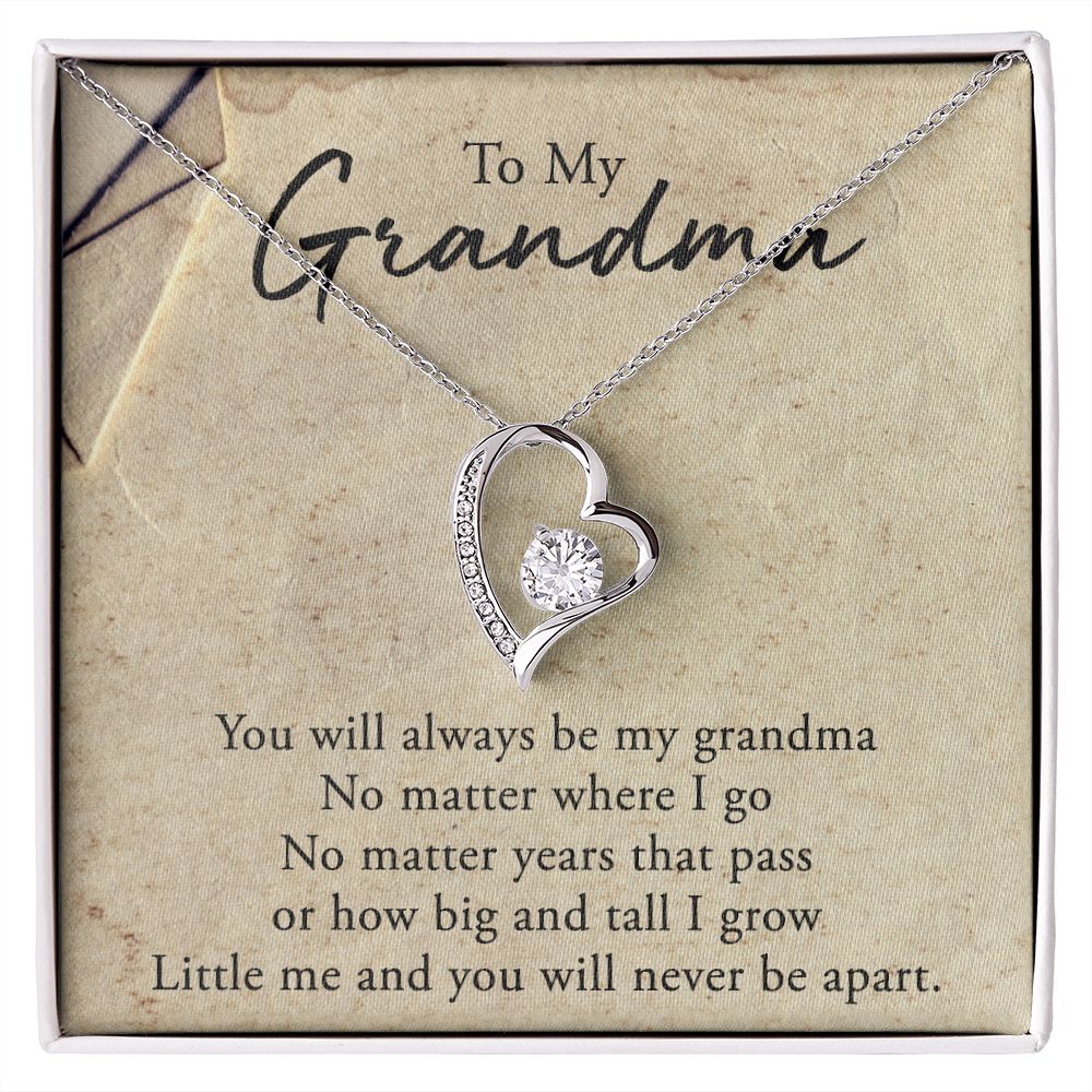To My Grandma Necklace, Gift for Grandmother Necklace, Mothers Day Gift For Grandma Nana, Grandma Jewelry From Grandchildren GrandKids , Jewelry Box Gift For Grandma Grandmother5 Forever Love Necklace