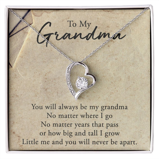 To My Grandma Necklace, Gift for Grandmother Necklace, Mothers Day Gift For Grandma Nana, Grandma Jewelry From Grandchildren GrandKids , Jewelry Box Gift For Grandma Grandmother5 Forever Love Necklace