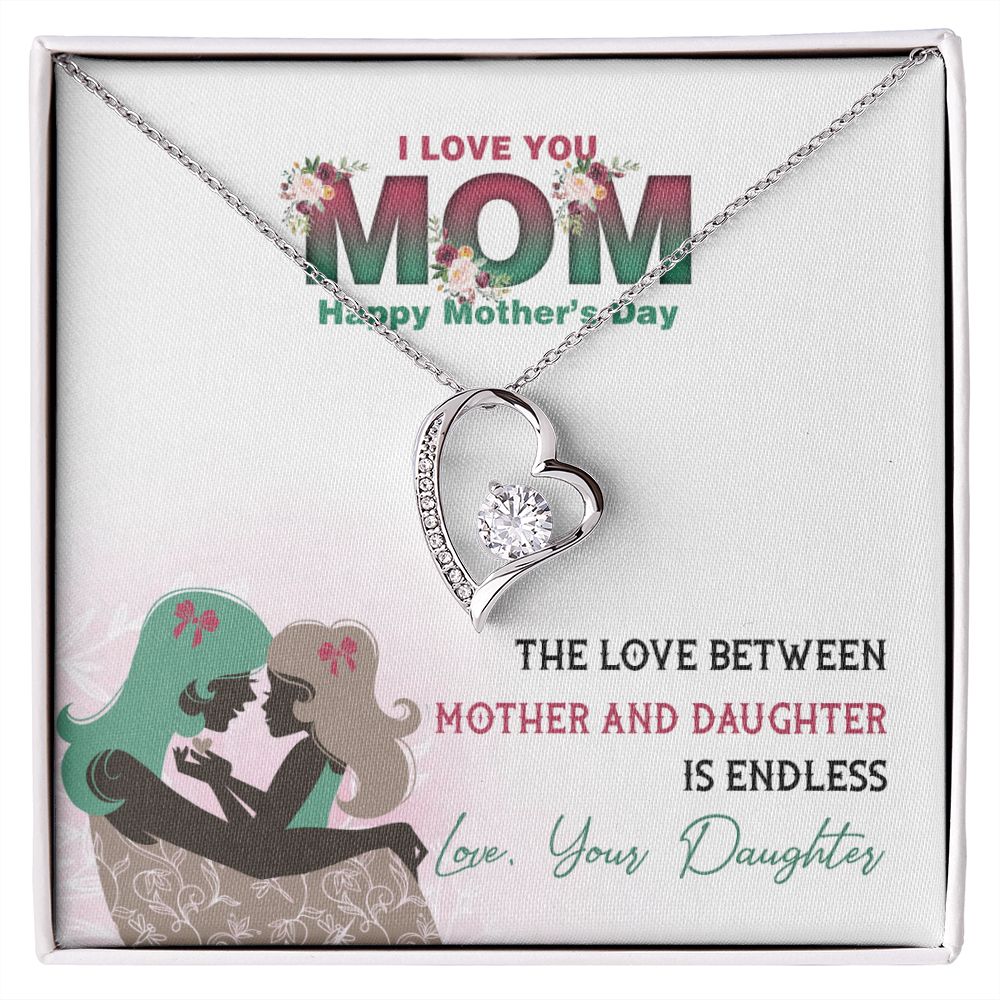 Mom Necklace Gifts for Mom from Daughter to Mom Gifts for Mothers Day from Daughter, To My Mom Necklace from Daughter to Mom Birthday Gifts Necklace with Message Card and Gift Box2236 Forever Love Necklace