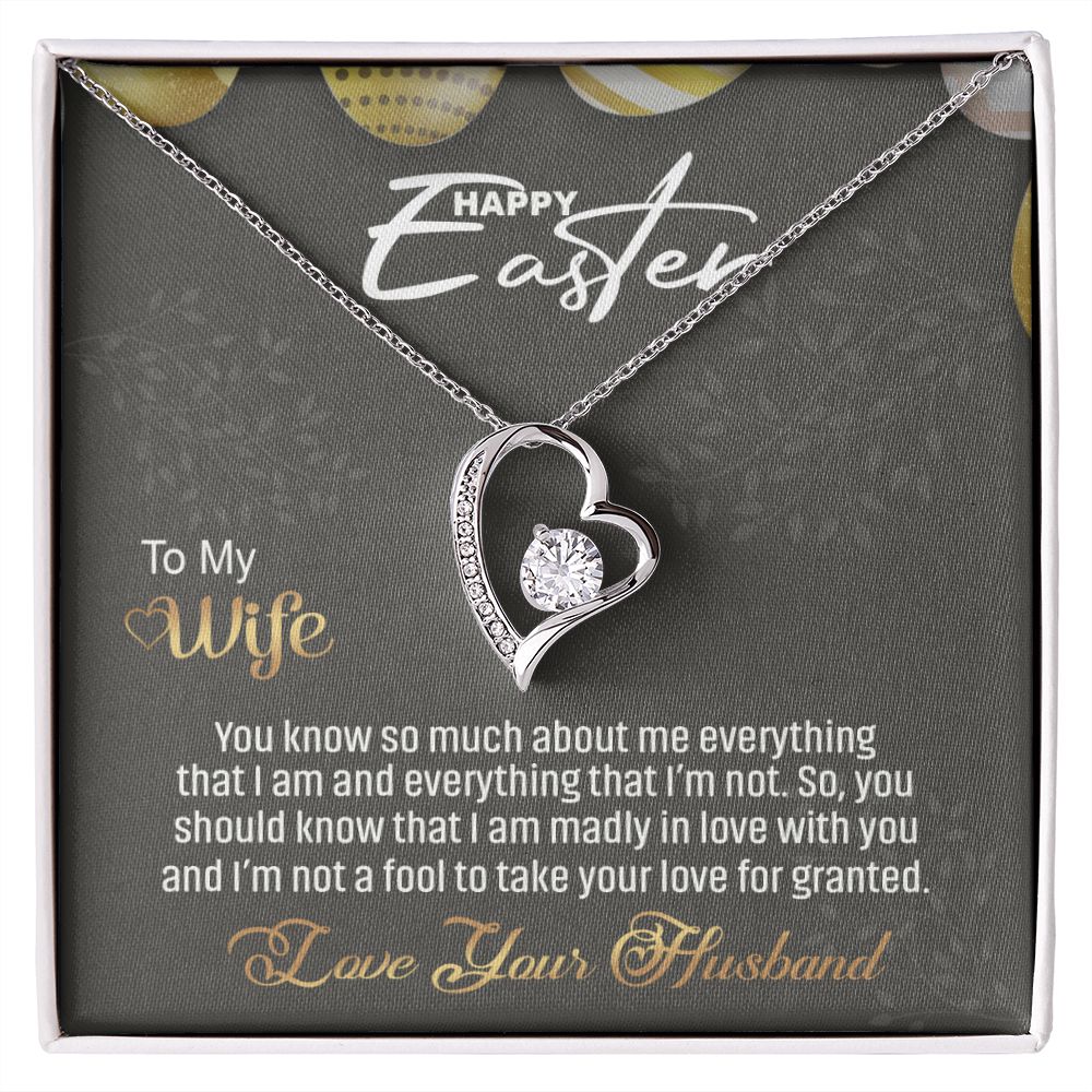 To my Wife Love Knot Necklace, Easter Gift for Wife Necklace, Easter Necklace Forever Love Necklace