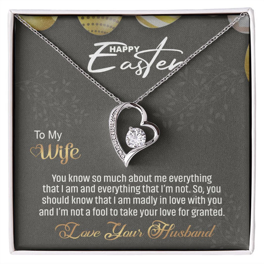 To my Wife Love Knot Necklace, Easter Gift for Wife Necklace, Easter Necklace Forever Love Necklace