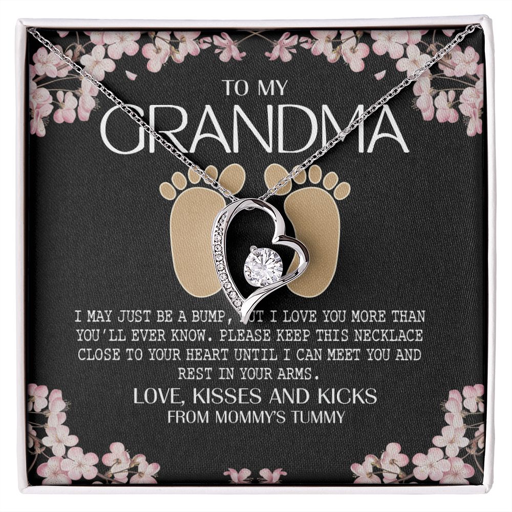 To My Grandma Necklace, Gift for Grandmother Necklace, Mothers Day Gift For Grandma Nana, Grandma Jewelry From Grandchildren GrandKids , Jewelry Box Gift For Grandma Grandmother16 Forever Love Necklace