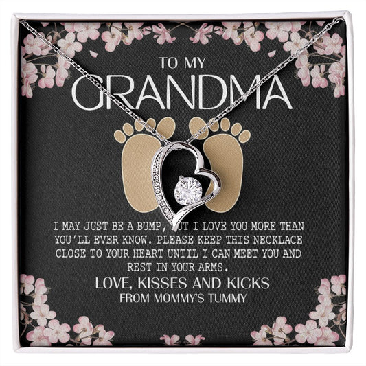 To My Grandma Necklace, Gift for Grandmother Necklace, Mothers Day Gift For Grandma Nana, Grandma Jewelry From Grandchildren GrandKids , Jewelry Box Gift For Grandma Grandmother16 Forever Love Necklace