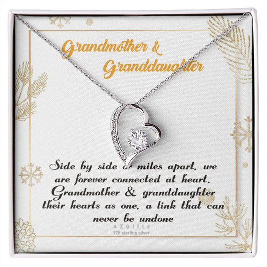 To My Grandma Necklace, Gift for Grandmother Necklace, Mothers Day Gift For Grandma Nana, Grandma Jewelry From Grandchildren GrandKids , Jewelry Box Gift For Grandma Grandmother14 Forever Love Necklace
