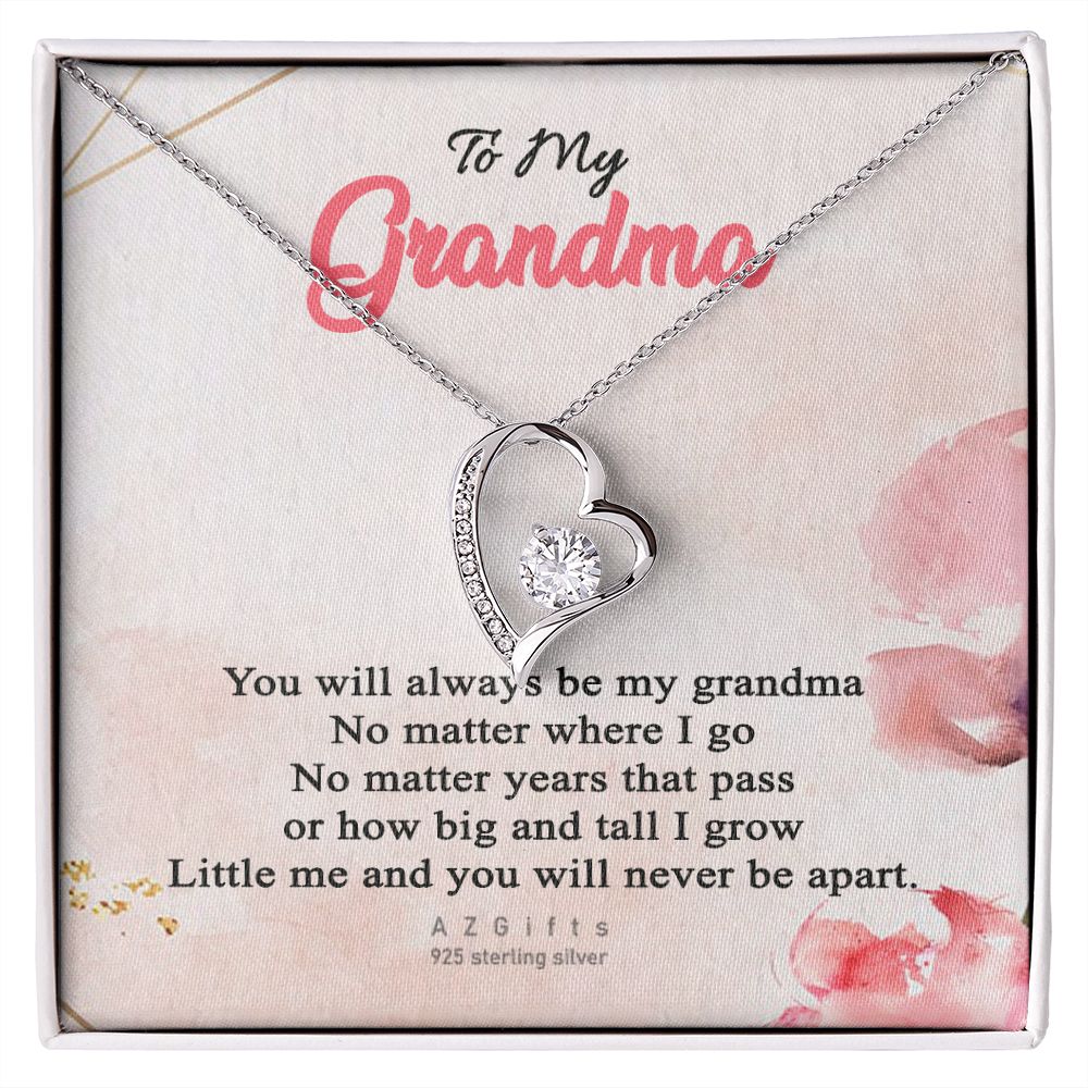 To My Grandma Necklace, Gift for Grandmother Necklace, Mothers Day Gift For Grandma Nana, Grandma Jewelry From Grandchildren GrandKids , Jewelry Box Gift For Grandma Grandmother13 Forever Love Necklace