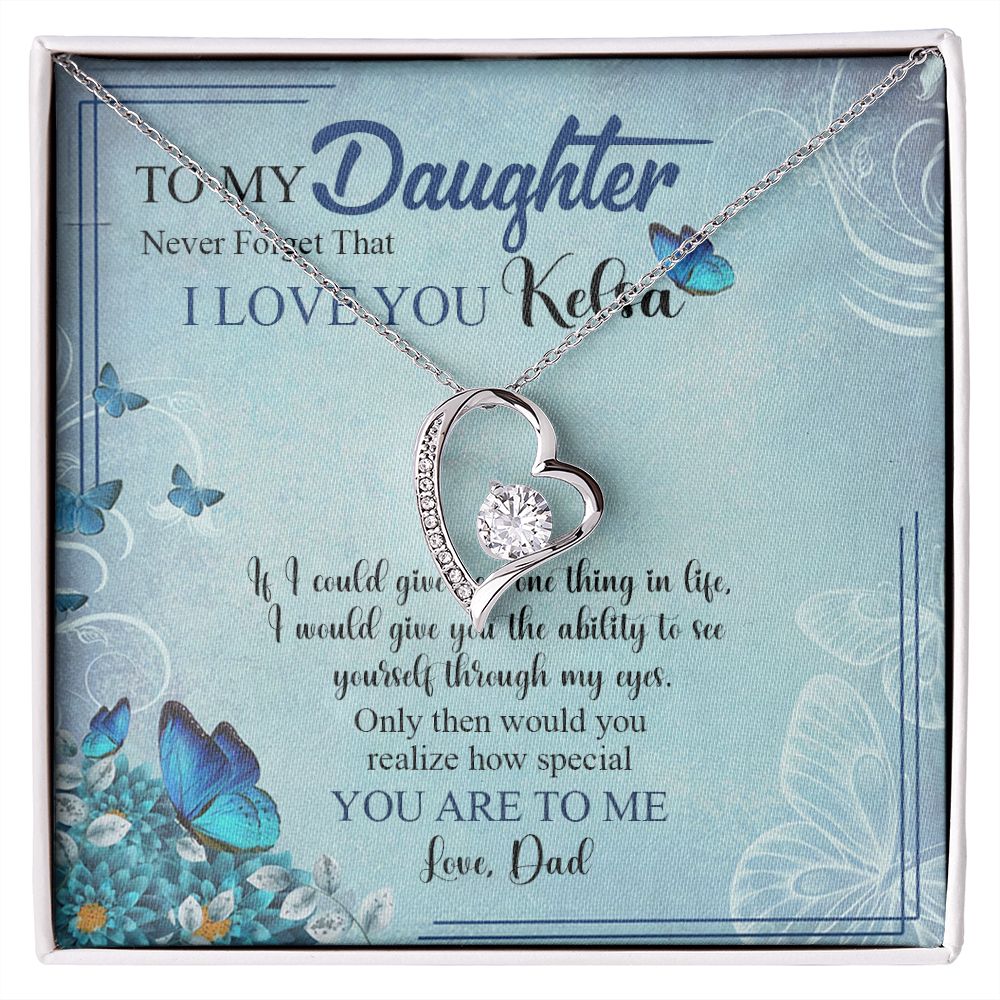 Mother Daughter Gift Ideas, To My Daughter Gift Necklace from Mom, Jewelry Pendant Present for Daughter, Birthday Christmas Gift Graduation Gifts for Daughters, Mother and Daughter Necklace 21 Forever Love Necklace