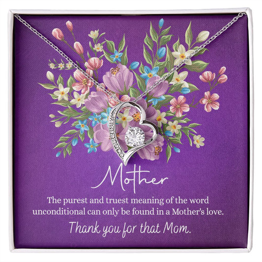 Happy Mother's Day Gift for Mom from Daughter Message Card Necklace Gift Idea Mother Jewelry Mom Necklace from Daughter To My Mom Love Knot Necklace Pendant Forever Love Necklace