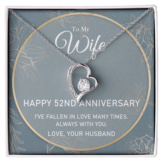 To My Wife Necklace from Husband, Personalized Necklace for Women, Luxury Necklace for Wife from Man Men, Wedding Anniversary Present For Wife, Beautiful Wife Jewelry Christmas Birthday Gifts For Wife5 Forever Love Necklace