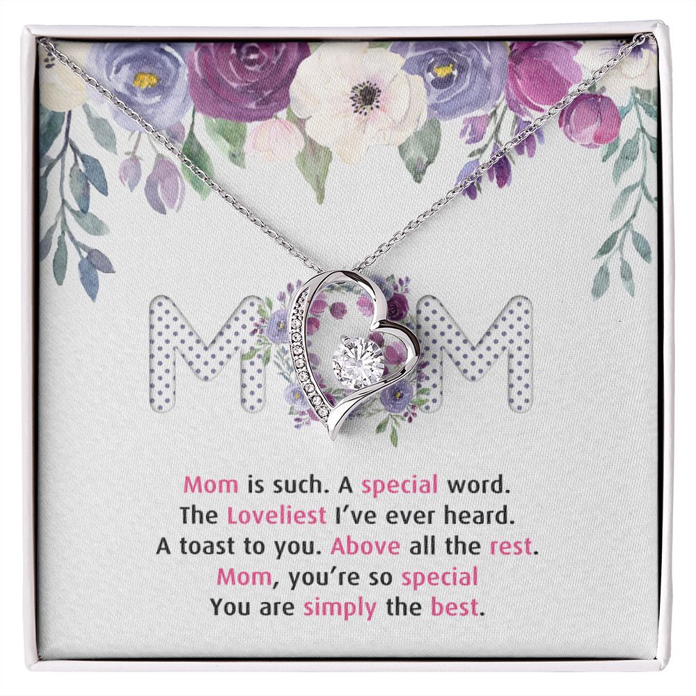 To My Mom Necklace Pendant Gift From Daughter Or Son Happy Mother's Day Gift For Mom Birthday, Anniversary Mom Is Such A Special Forever Love Necklace