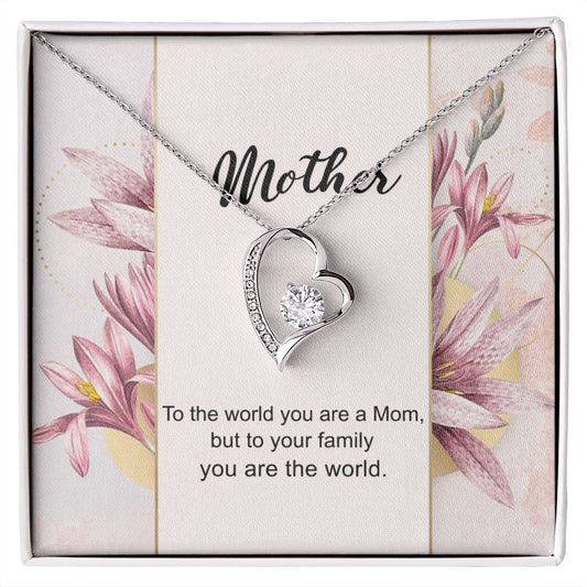 Mom Necklace Gifts for Mom from Daughter to Mom Gifts for Mothers Day from Daughter, To My Mom Necklace from Daughter to Mom Birthday Gifts Necklace with Message Card and Gift Box7 Forever Love Necklace