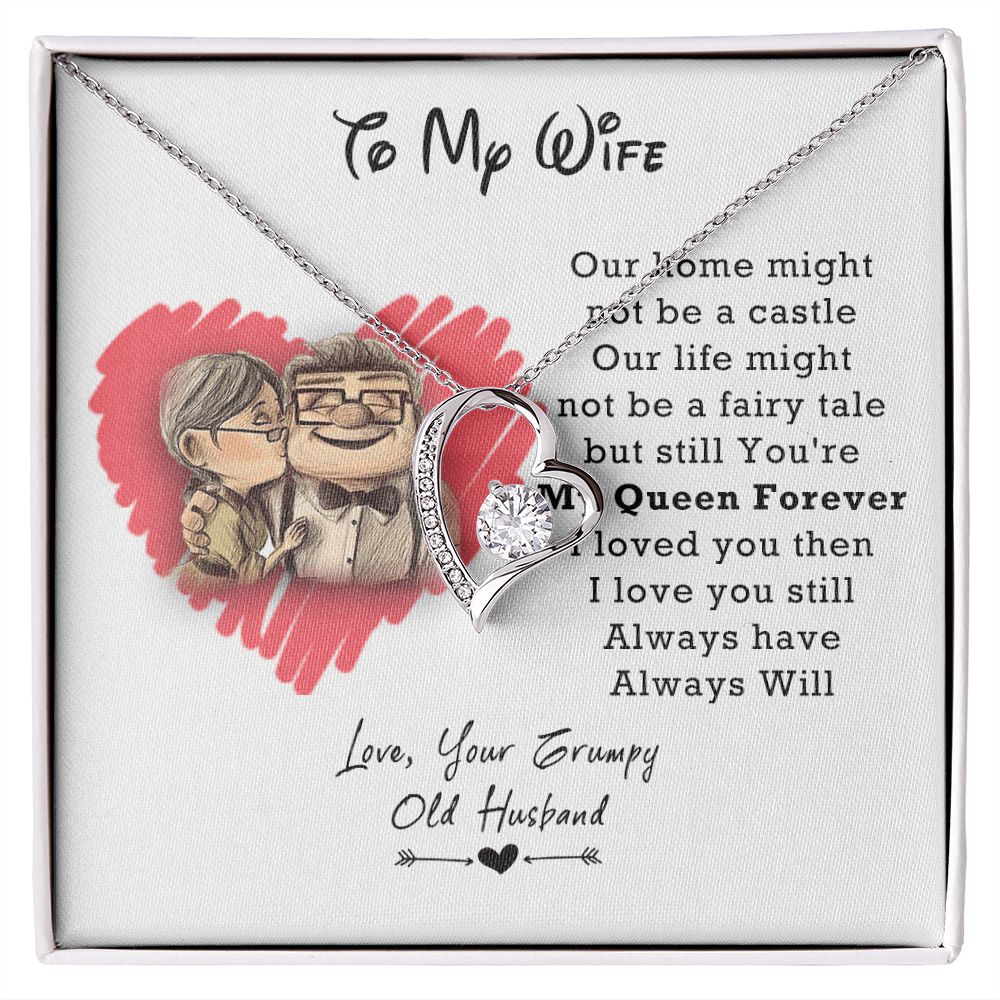 To My Wife Necklace from Husband, Personalized Necklace for Women, Luxury Necklace for Wife from Man Men, Wedding Anniversary Present For Wife, Beautiful Wife Jewelry Christmas Birthday Gifts For Wife3 Forever Love Necklace