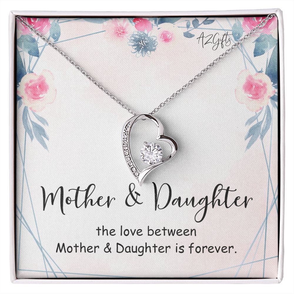 Mom Necklace Gifts for Mom from Daughter to Mom Gifts for Mothers Day from Daughter, To My Mom Necklace from Daughter to Mom Birthday Gifts Necklace with Message Card and Gift Box Forever Love Necklace