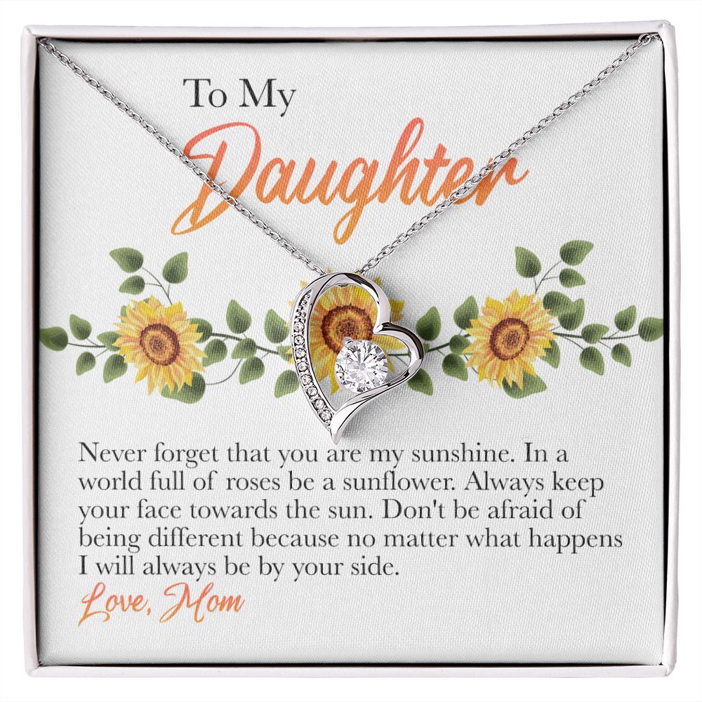 Jewelry Pendant Present for Daughter, To My Daughter Gift Necklace from Mom, Mother Daughter Gift Ideas, Birthday Christmas Gift Graduation Gifts for Daughters, Mother and Daughter Necklace 12 Forever Love Necklace