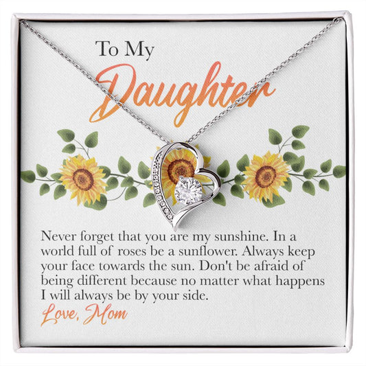 Jewelry Pendant Present for Daughter, To My Daughter Gift Necklace from Mom, Mother Daughter Gift Ideas, Birthday Christmas Gift Graduation Gifts for Daughters, Mother and Daughter Necklace 12 Forever Love Necklace
