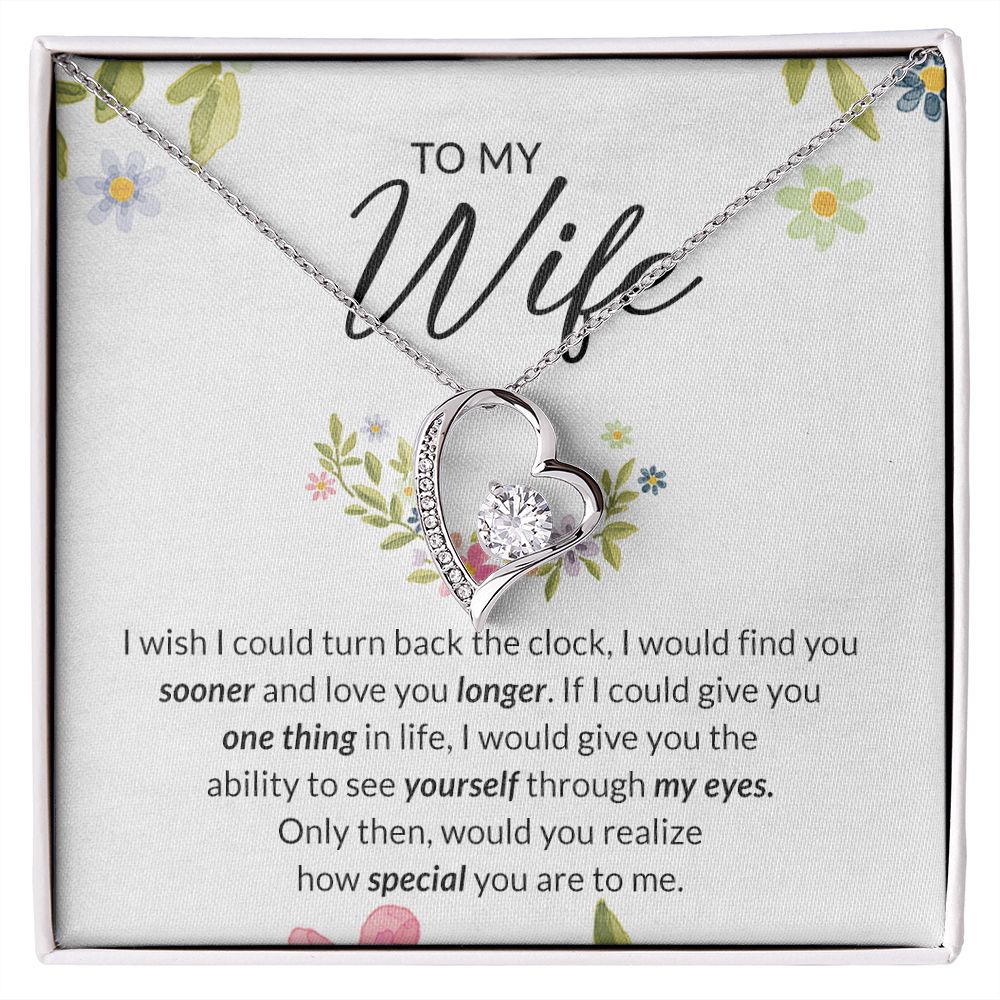 Birthday Gifts For Wife, Necklace Gifts For Wife From Husband, To My Wife Jewelry For Women , To My Wife Necklace  from Husband Wedding Anniversary Present For Wife, Beautiful Wife Jewelry Christmas17 Forever Love Necklace