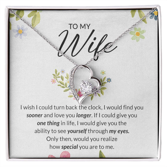 Birthday Gifts For Wife, Necklace Gifts For Wife From Husband, To My Wife Jewelry For Women , To My Wife Necklace  from Husband Wedding Anniversary Present For Wife, Beautiful Wife Jewelry Christmas17 Forever Love Necklace