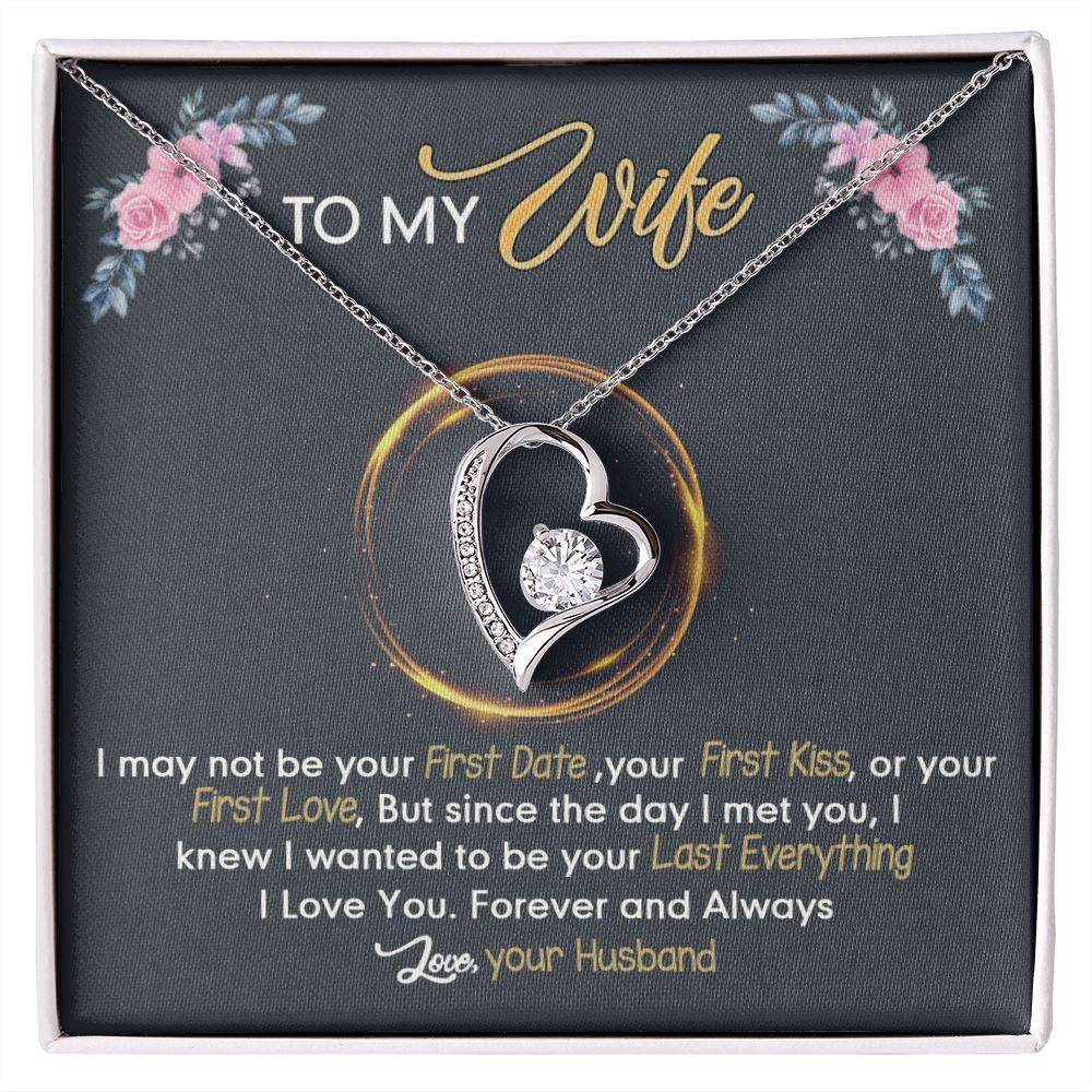 Birthday Gifts For Wife, Necklace Gifts For Wife From Husband, To My Wife Jewelry For Women , To My Wife Necklace  from Husband Wedding Anniversary Present For Wife, Beautiful Wife Jewelry Christmas24 Forever Love Necklace