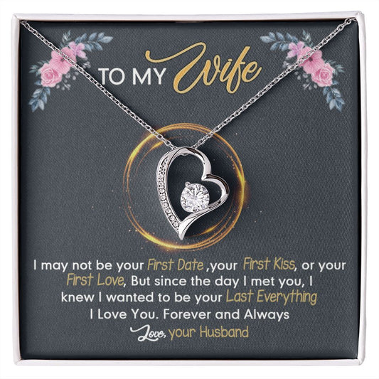 Birthday Gifts For Wife, Necklace Gifts For Wife From Husband, To My Wife Jewelry For Women , To My Wife Necklace  from Husband Wedding Anniversary Present For Wife, Beautiful Wife Jewelry Christmas24 Forever Love Necklace