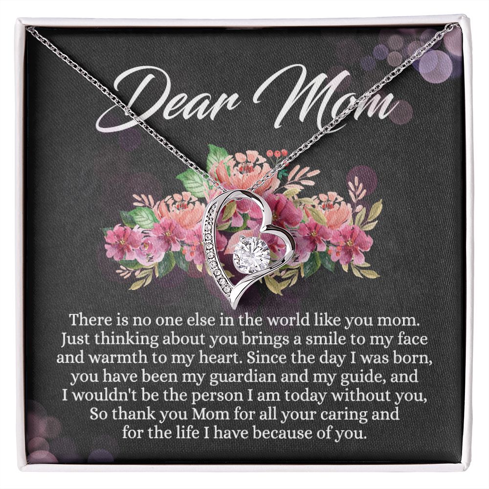 To My Mom Necklace, Mothers Day Gift From Daughter, Mom Gifts Idea, Mothers Day Necklace From Daughter, Mothers Day Gift From Son, Gift For Mom From Son, Mothers Day Jewelry Box Forever Love Necklace