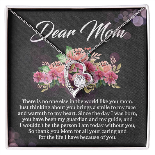 To My Mom Necklace, Mothers Day Gift From Daughter, Mom Gifts Idea, Mothers Day Necklace From Daughter, Mothers Day Gift From Son, Gift For Mom From Son, Mothers Day Jewelry Box Forever Love Necklace