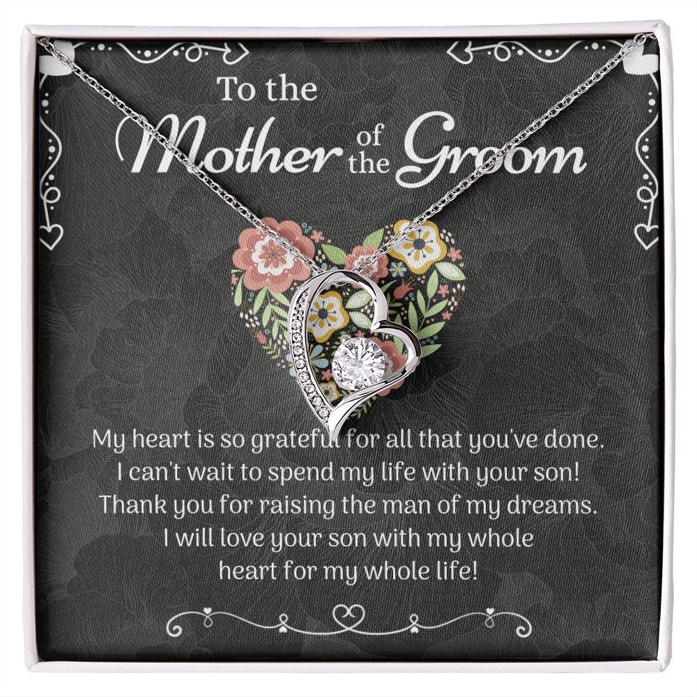 Mother of the Groom Sunflower Bracelet from Bride, Mother of the Groom Jewelry, Unique Mother Of The Groom Wedding Gift, Mom of Groom Gift Forever Love Necklace