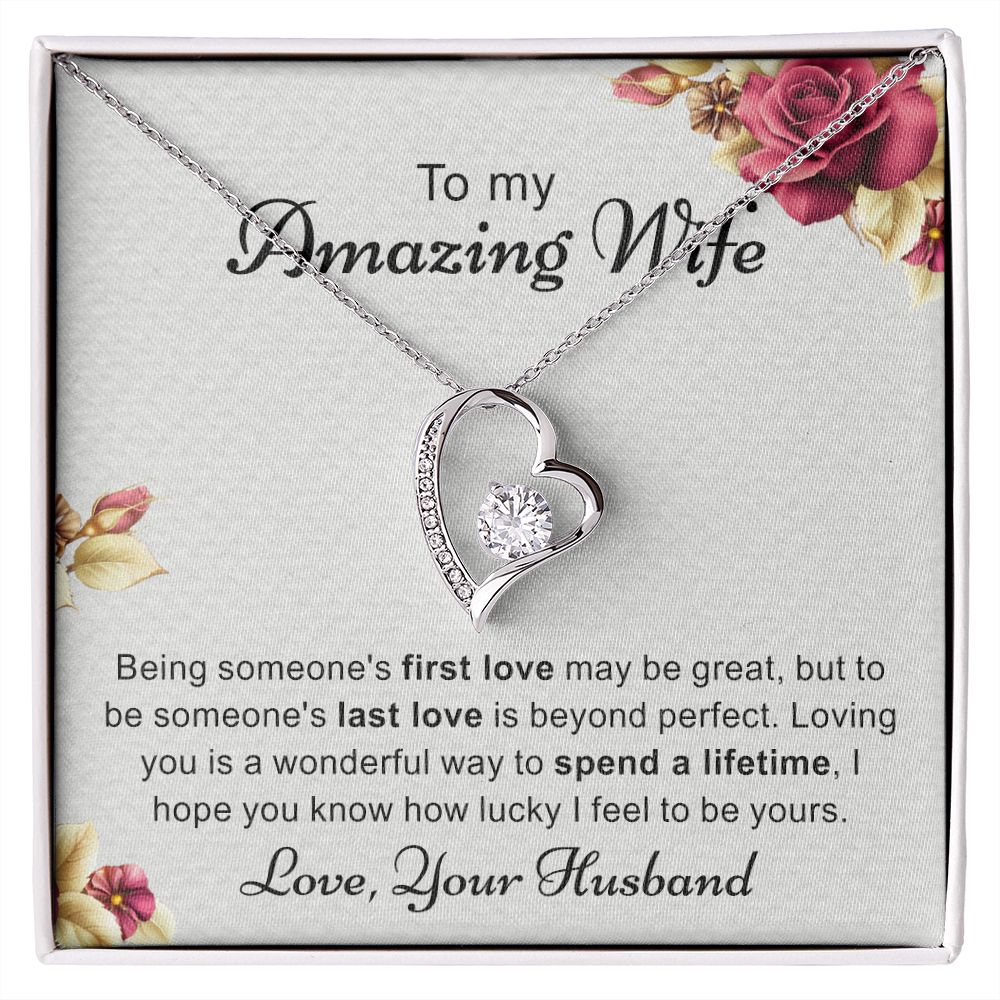 Birthday Gifts For Wife, Necklace Gifts For Wife From Husband, To My Wife Jewelry For Women , To My Wife Necklace  from Husband Wedding Anniversary Present For Wife, Beautiful Wife Jewelry Christmas 6 Forever Love Necklace