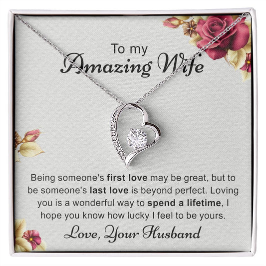 Birthday Gifts For Wife, Necklace Gifts For Wife From Husband, To My Wife Jewelry For Women , To My Wife Necklace  from Husband Wedding Anniversary Present For Wife, Beautiful Wife Jewelry Christmas 6 Forever Love Necklace