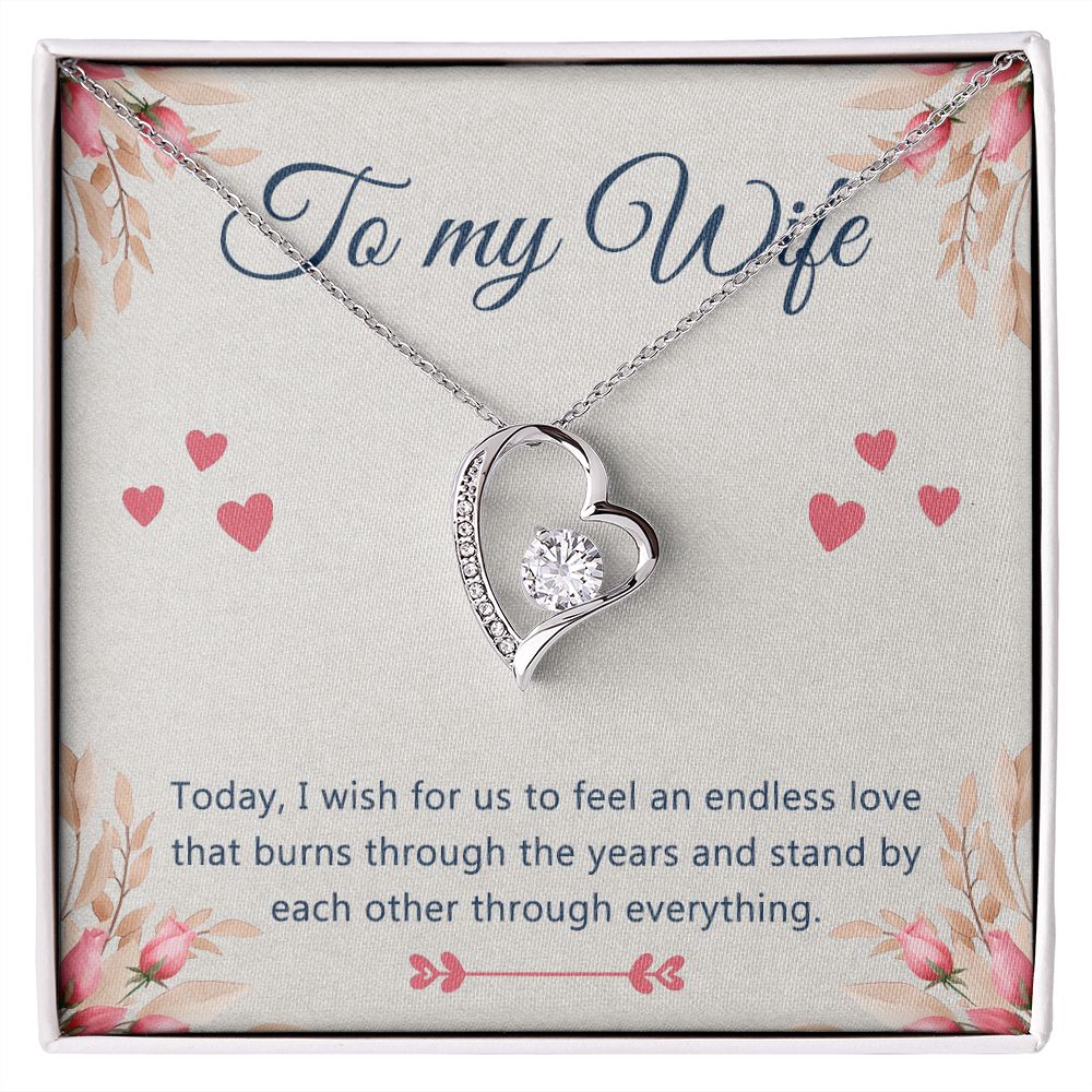 Birthday Gifts For Wife, Necklace Gifts For Wife From Husband, To My Wife Jewelry For Women , To My Wife Necklace  from Husband Wedding Anniversary Present For Wife, Beautiful Wife Jewelry Christmas 4 Forever Love Necklace