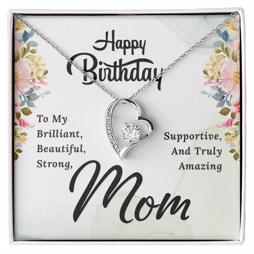Mom Necklace Gifts for Mom from Daughter to Mom Gifts for Mothers Day from Daughter, To My Mom Necklace from Daughter to Mom Birthday Gifts Necklace with Message Card and Gift Box2229 Forever Love Necklace
