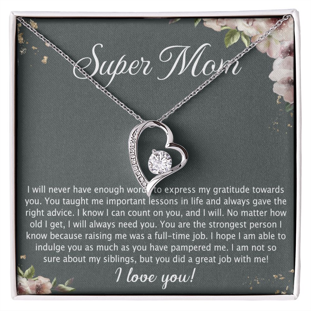 To My Mom Necklace Pendant Gift From Daughter Your Faith Lets Us Know With Message Card Gift For Mom Forever Love Necklace