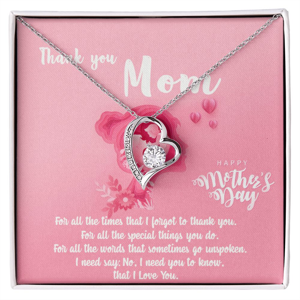 Mom Necklace Gifts for Mom from Daughter to Mom Gifts for Mothers Day from Daughter, To My Mom Necklace from Daughter to Mom Birthday Gifts Necklace with Message Card and Gift Box5 Forever Love Necklace