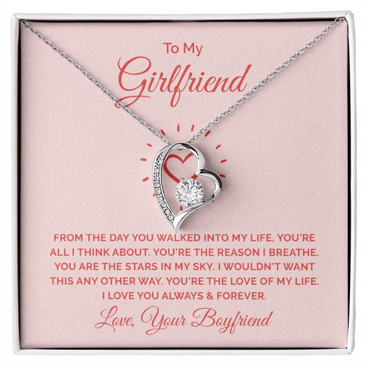 To My Girlfriend Necklace from Boyfriend To My Future Wife Necklace Jewelry For Girlfriend Gift For Girlfriend Gift for Her Romantic Birthday Valentines Day Gift For Girlfriend Gifts Necklaces 24 Forever Love Necklace