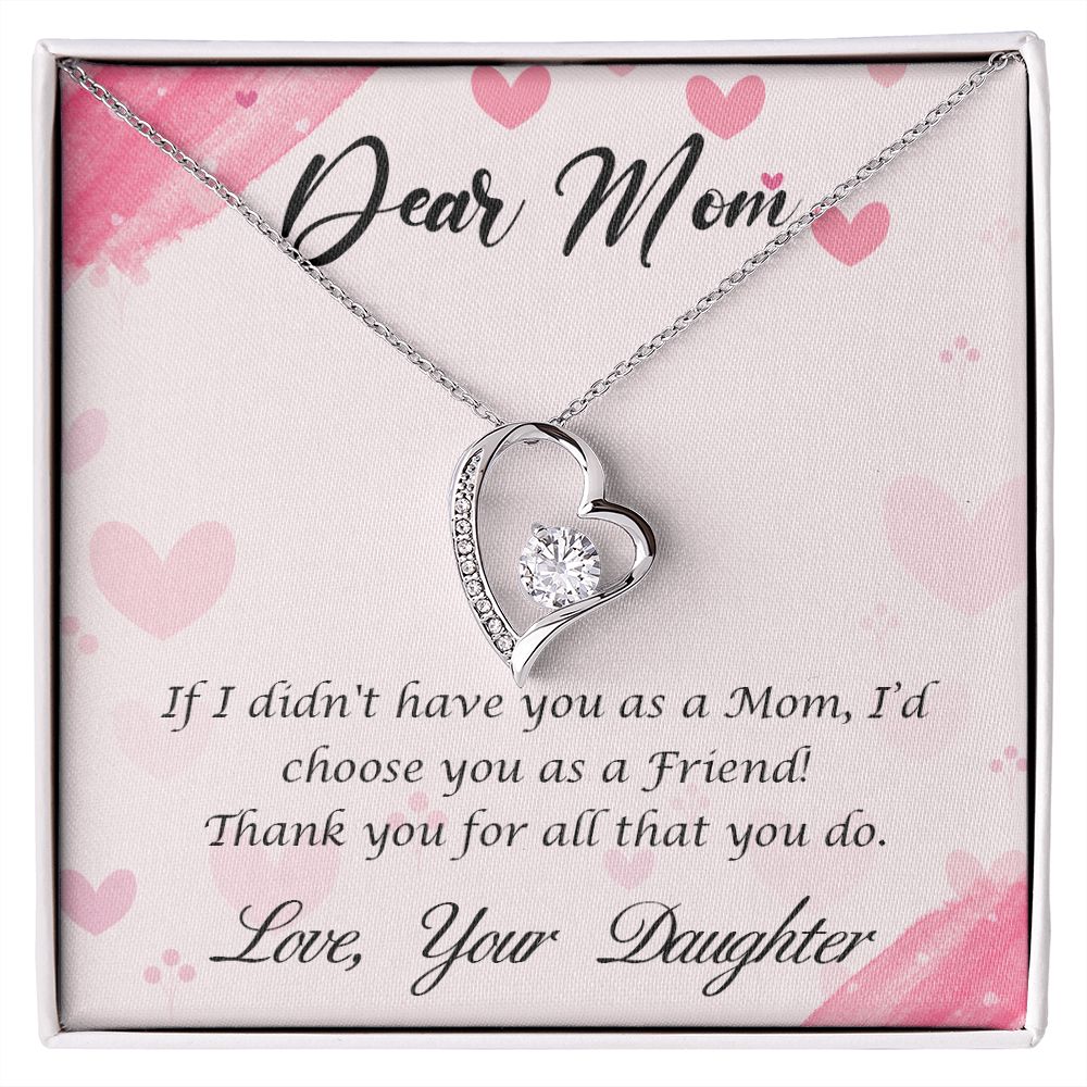 To My Mom Necklace, Gift For Mom, Mother's Day Gift from Daughter, Mom Jewelry Gift for Mothers Day, Birthday Gift for Mother, Moms Gift from Daughter Son, Necklace for Mom Mother 10 Forever Love Necklace