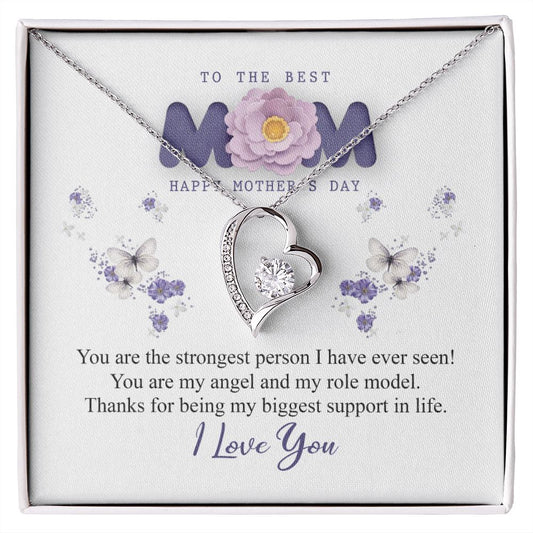 To The Best Mom Necklace, Best Mom Gifts, Mothers Day Gifts, Birthday Gift For Mom Forever Love Necklace