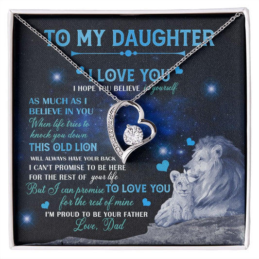 Dad To Daughter Necklace Jewelry Gift for Daughter from Dad Father Daughter Gift 175009114907 Forever Love Necklace