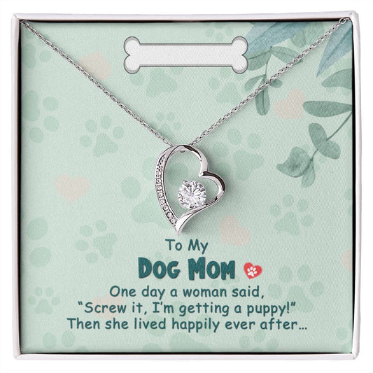 Love Knot Necklace, Dog Mom Gift For Mother's Day, Dog Mom Necklace For Women, Dog Mama Sentimental Gift, Dog Lover Gifts For Her, Unique1 Forever Love Necklace