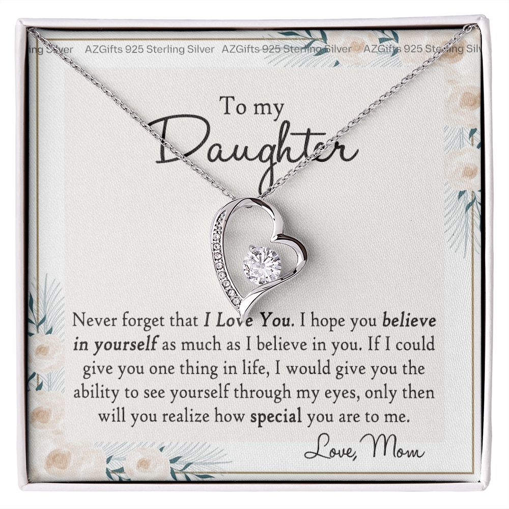 Mother Mom Daughter Necklace Hearts Pendant Necklace Jewelry Gifts for Mom Mother Daughter Jewelry Gift for Women Present for Birthday Anniversary Christmas Forever Love Necklace