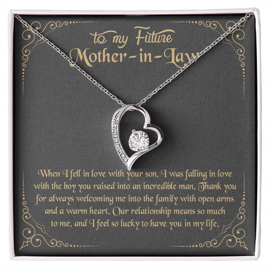 Mother in Law Necklace, Jewelry for Women, Future Mother in Law Gifts from Daughter in Law, Mother of Bride Gifts For Mother in Law, Birthday Gifts For Mother In Law From Daughter In Law10 Forever Love Necklace